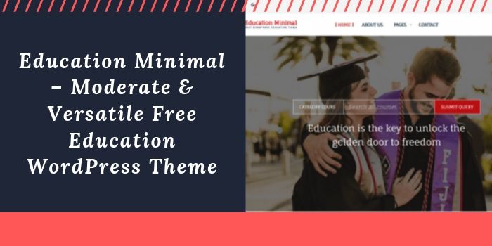 Education Minimal – Moderate & Versatile Free Education WordPress Theme